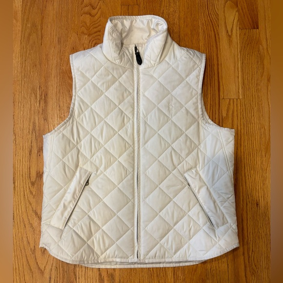 Ralph Lauren white quilted outdoor vest size large - Picture 13 of 15